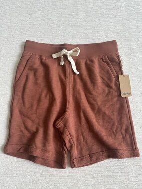 UpWest Rusty Brown Terry Drawstring Shorts NWT